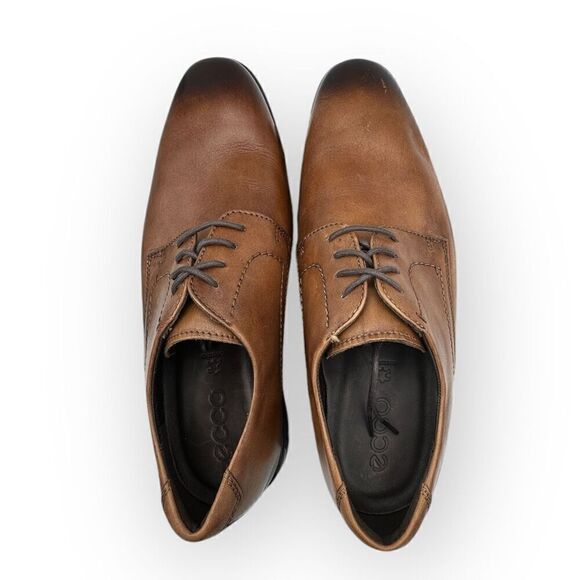 NWOT Ecco Melbourne lace up leather Mens oxfords in Amber Size 10 main image 8